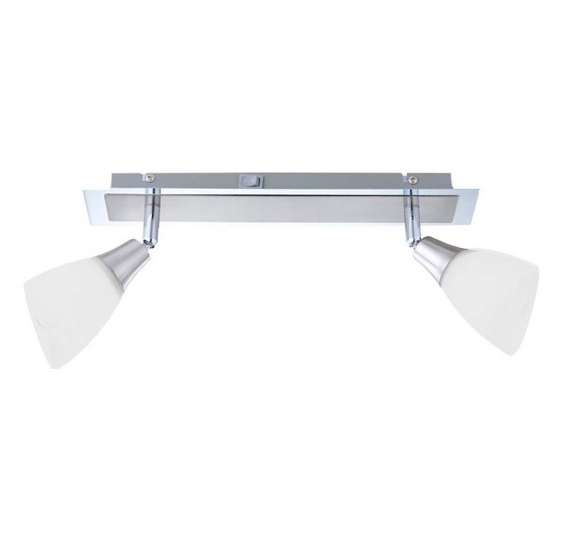 GLOBO LIGHTING Deckenspot, Leuchtmittel nicht inklusive, Deckenleuchte Glas weiß Spotleiste schwenkbar Deckenlampe von GLOBO LIGHTING