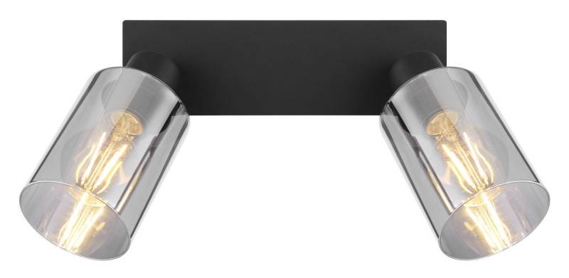 GLOBO LIGHTING LED Deckenstrahler Globo 2er Spot Hadera schwarz 27 x 9 cm 2 x E 27, Ohne Leuchtmittel, Dimmbar nicht Smart Home-fähig ohne Bewegungsmelder von GLOBO LIGHTING