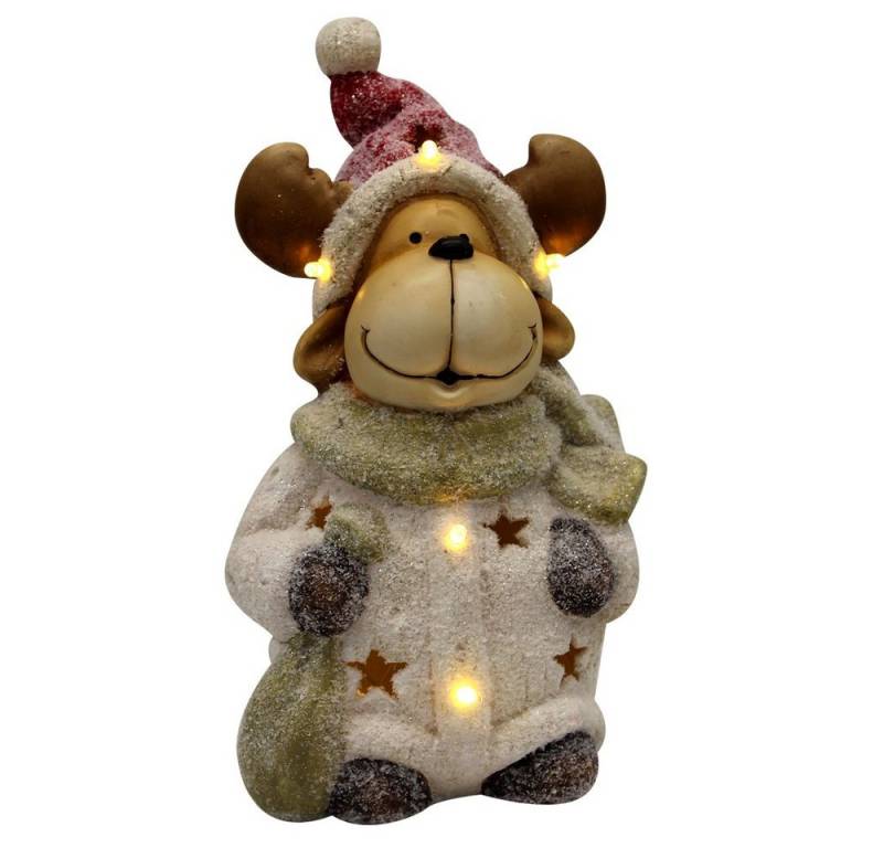 GLOBO LIGHTING LED Dekolicht, LED Rentier Figur Weihnachts Dekoration Glitzer Tisch Leuchte X-MAS von GLOBO LIGHTING