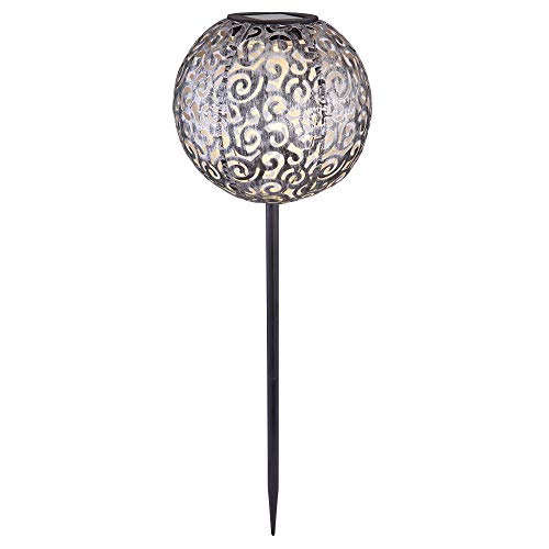GLOBO LIGHTING LED Design Solar Kugel Steck Leuchten rost Silber Garten Außen Erdspieß Lampen Terrasse, Farbe:Silber metallic D 18.5 cm GLOBO LIGHTING LED Design Solar Kugel Steck Leuchten rost Silber Garten Außen Erdspieß Lampen Terrasse, Farbe:Silber metallic D 18.5 cm von GLOBO LIGHTING