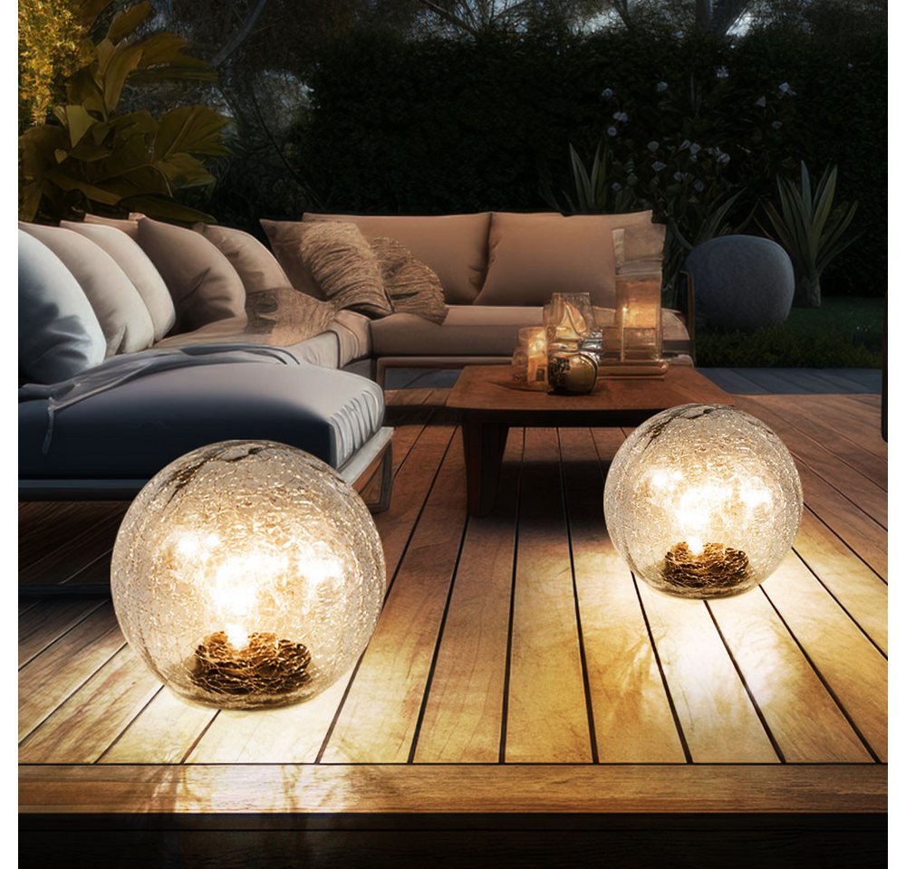 GLOBO LIGHTING LED Gartenleuchte, LED-Leuchtmittel fest verbaut, 2er Set LED Außen Solar Steck Lampen Kugel Garten Erdspieß Glas GLOBO LIGHTING LED Gartenleuchte, LED-Leuchtmittel fest verbaut, 2er Set LED Außen Solar Steck Lampen Kugel Garten Erdspieß Glas von GLOBO LIGHTING