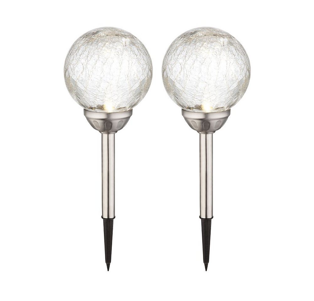 GLOBO LIGHTING LED Gartenleuchte, LED-Leuchtmittel fest verbaut, Farbwechsel, 2er Set RGB LED Solar Leuchten Steck Lampen Beleuchtungen Glas Kugel GLOBO LIGHTING LED Gartenleuchte, LED-Leuchtmittel fest verbaut, Farbwechsel, 2er Set RGB LED Solar Leuchten Steck Lampen Beleuchtungen Glas Kugel von GLOBO LIGHTING