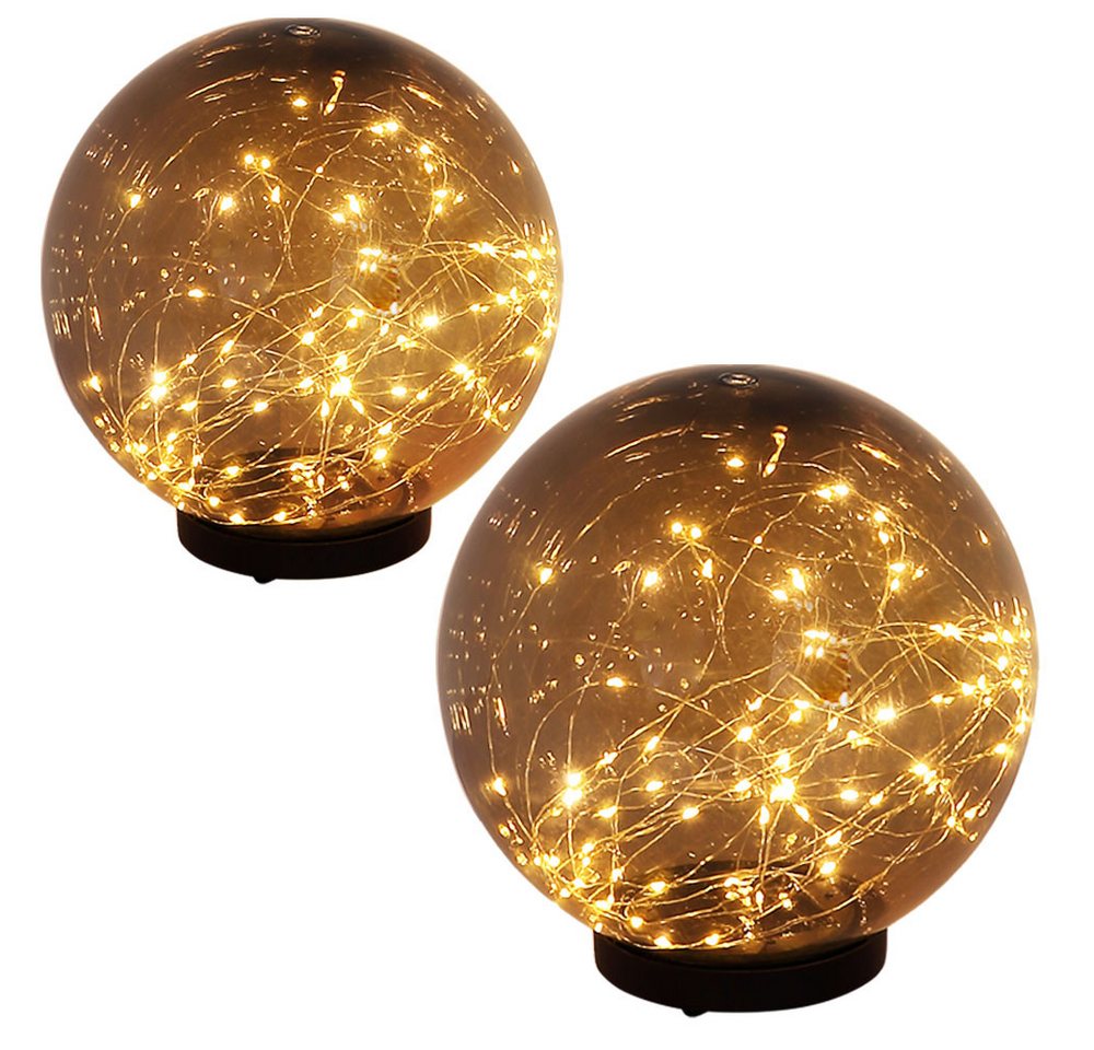 GLOBO LIGHTING LED Gartenleuchte, LED-Leuchtmittel fest verbaut, Warmweiß, 2er Set LED Solar Kugel Leuchten Außen Steck Strahler Garten Deko GLOBO LIGHTING LED Gartenleuchte, LED-Leuchtmittel fest verbaut, Warmweiß, 2er Set LED Solar Kugel Leuchten Außen Steck Strahler Garten Deko von GLOBO LIGHTING