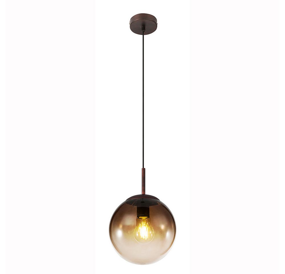 GLOBO LIGHTING LED-Hängeleuchte, Leuchtmittel inklusive, Warmweiß, LED Pendelleuchte Pendellampe Wohnzimmer Glas Kugel Hängelampe von GLOBO LIGHTING