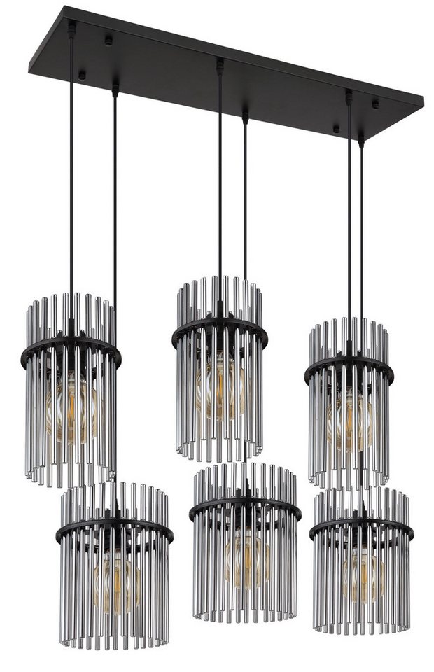 GLOBO LIGHTING Pendelleuchte GORLEY, ohne Leuchtmittel, Design Glasstäbe, Deckenlampe, Wohnzimmer, Esszimmer, Hängelampe von GLOBO LIGHTING