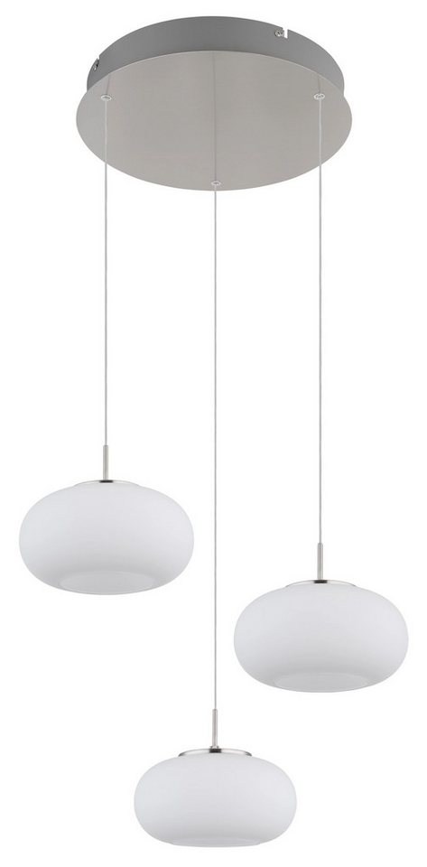 GLOBO LIGHTING LED-Hängeleuchte QUINTARA, LED fest integriert, Warmweiß, Pendelleuchte, Essbereich, Wohnzimmer, kürzbar, Glas von GLOBO LIGHTING
