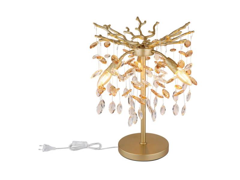 GLOBO LIGHTING LED Nachttischlampe mit Kristall 2-farbig Höhe 50cm, Dimmfunktion, LED wechselbar, Warmweiß, ausgefallene große Tischlampe mit flexiblen Fassungen & Leuchtmittel GLOBO LIGHTING LED Nachttischlampe mit Kristall 2-farbig Höhe 50cm, Dimmfunktion, LED wechselbar, Warmweiß, ausgefallene große Tischlampe mit flexiblen Fassungen & Leuchtmittel von GLOBO LIGHTING