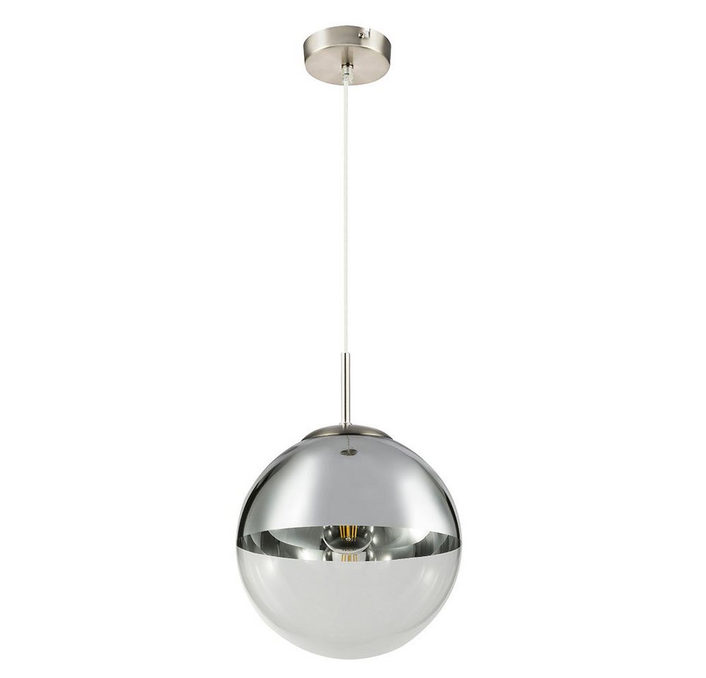 GLOBO LIGHTING Hängeleuchte, Leuchtmittel inklusive, Decken Pendel Leuchte Wohn Zimmer Glas Kugel Hänge Lampe chrom klar im von GLOBO LIGHTING