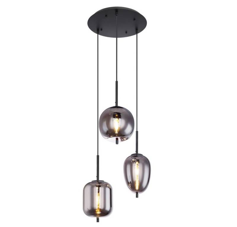 GLOBO LIGHTING Hängeleuchte, Leuchtmittel inklusive, Warmweiß, Decken Pendel Leuchte Wohn Zimmer RETRO Filament Glas Lampe rauch im von GLOBO LIGHTING