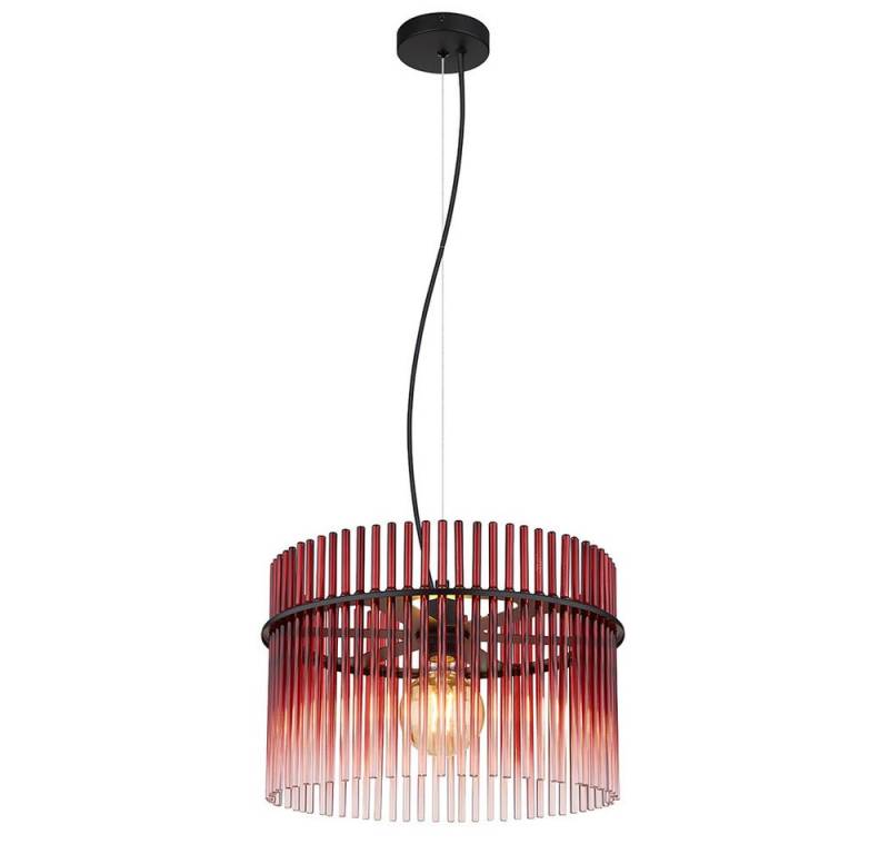 GLOBO LIGHTING LED Pendelleuchte, Leuchtmittel inklusive, Warmweiß, Hängelampe Esstischleuchte Pendellampe rot LED Wohnzimmerlampe 150cm von GLOBO LIGHTING