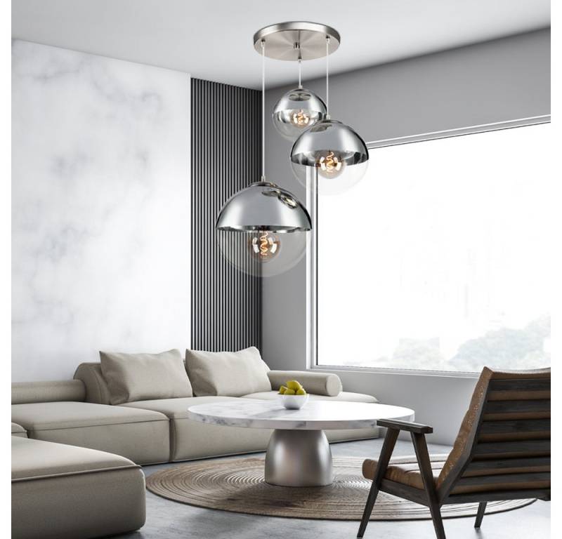 GLOBO LIGHTING LED-Hängeleuchte, Leuchtmittel inklusive, Warmweiß, Hängeleuchte Esszimmerlampe LED Filament Chrom Glaskugeln 3-Flammig GLOBO LIGHTING LED-Hängeleuchte, Leuchtmittel inklusive, Warmweiß, Hängeleuchte Esszimmerlampe LED Filament Chrom Glaskugeln 3-Flammig von GLOBO LIGHTING