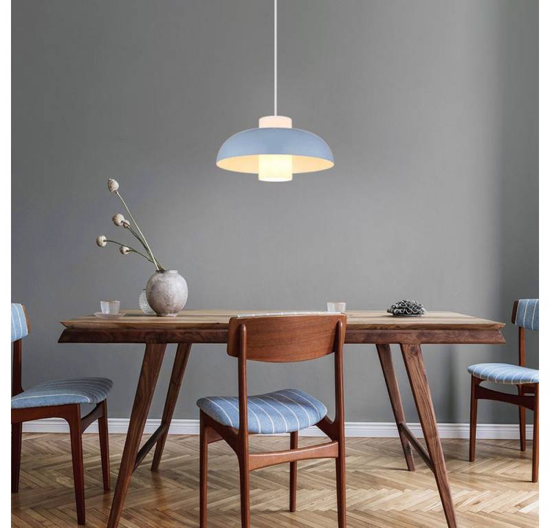 GLOBO LIGHTING LED Pendelleuchte, Leuchtmittel inklusive, Warmweiß, Pendellampe Hängeleuchte Esstischlampe blau LED Wohnzimmerlampe 120 cm von GLOBO LIGHTING
