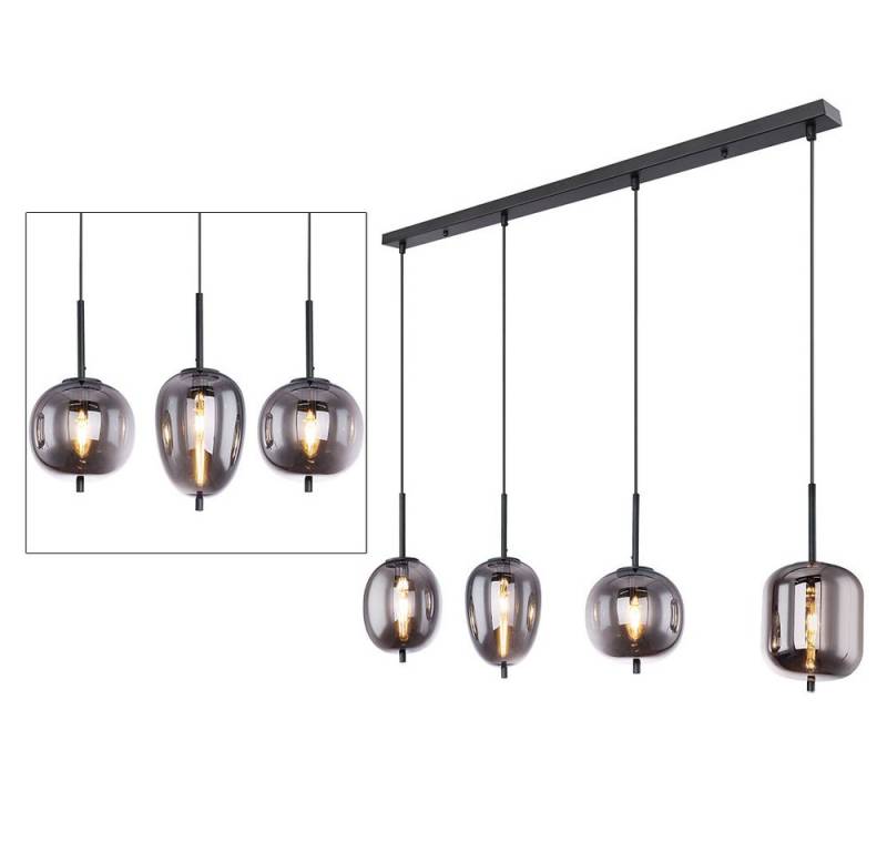 GLOBO LIGHTING LED Pendelleuchte, Leuchtmittel inklusive, Warmweiß, Vintage Glas Pendel Decken Leuchte Wohn Zimmer Hänge Lampe rauch im von GLOBO LIGHTING