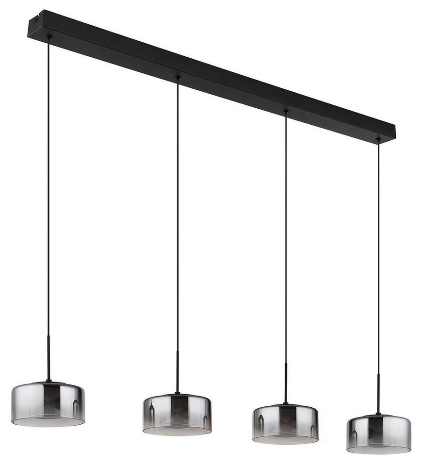 GLOBO LIGHTING LED Pendelleuchte BELINDA, 4-flammig, Rauchfarben, Schwarz, LED fest integriert, Kaltweiß, Glas, Metall, Höhenverstellbar, B 105 x H 150 x T 15 cm GLOBO LIGHTING LED Pendelleuchte BELINDA, 4-flammig, Rauchfarben, Schwarz, LED fest integriert, Kaltweiß, Glas, Metall, Höhenverstellbar, B 105 x H 150 x T 15 cm von GLOBO LIGHTING