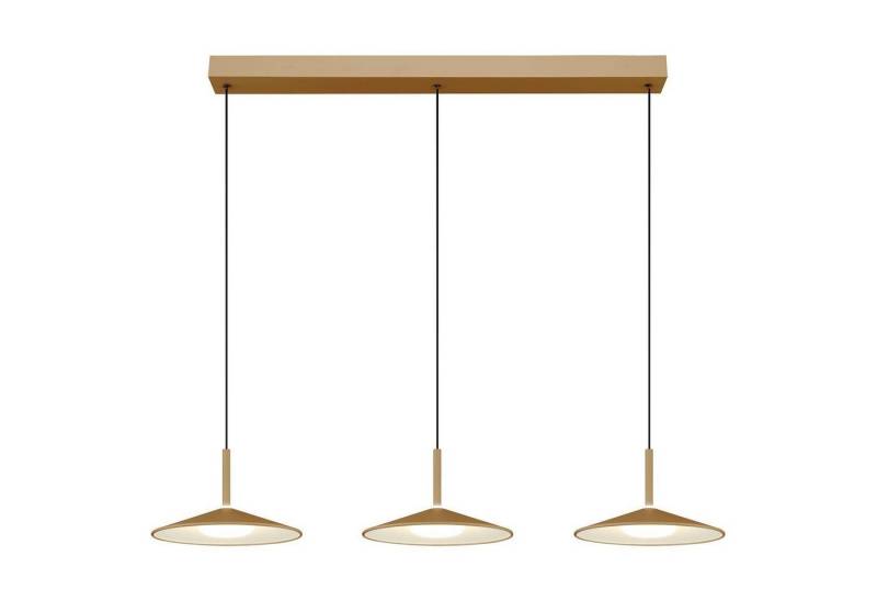 GLOBO LIGHTING LED Pendelleuchte LAMPONE, 3-flammig, Sandfarben, Metall, LED fest integriert, Neutralweiß, Höhenverstellbar, B 95 x H 180 x T 25 cm von GLOBO LIGHTING