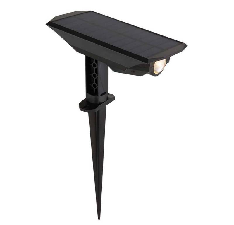 GLOBO LIGHTING LED Solarleuchte, Außenstrahler Wandlampe Gartenleuchte schwarz LED Erdspieß Spotlampe H von GLOBO LIGHTING
