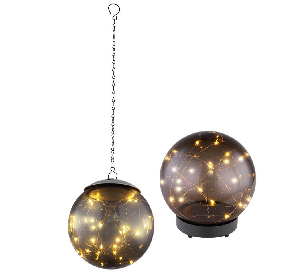 GLOBO LIGHTING LED Solarleuchte, LED-Leuchtmittel fest verbaut, 2er Set LED Solar Kugel Deko Lampen Außen Steh Strahler Garten GLOBO LIGHTING LED Solarleuchte, LED-Leuchtmittel fest verbaut, 2er Set LED Solar Kugel Deko Lampen Außen Steh Strahler Garten von GLOBO LIGHTING