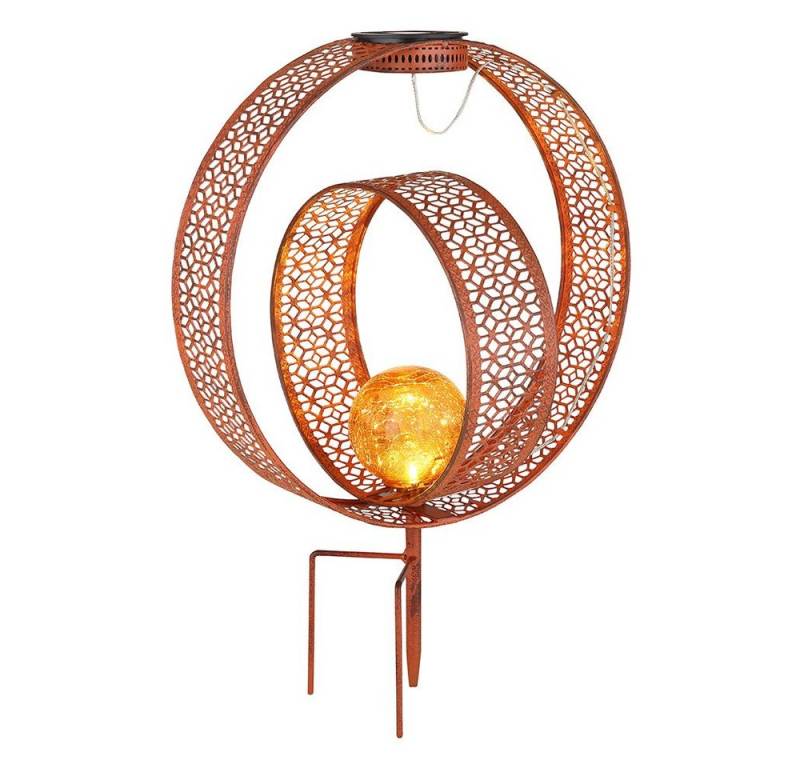 GLOBO LIGHTING LED Solarleuchte, LED-Leuchtmittel fest verbaut, Warmweiß, Solarleuchte Außenlampe orientalisch Deko Garten Erdspieß Steckleuchte von GLOBO LIGHTING