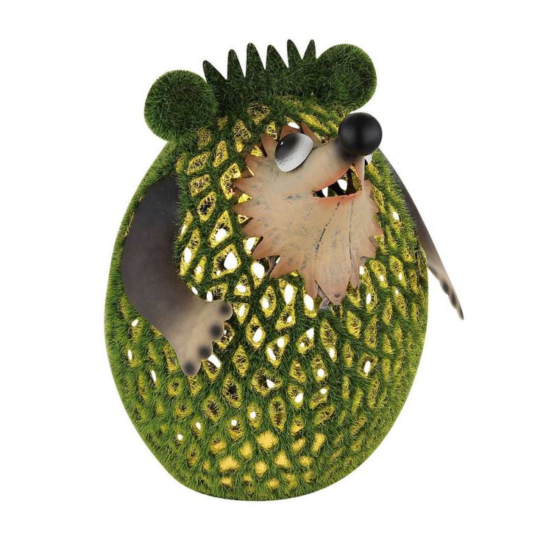 GLOBO LIGHTING LED Solarleuchte, LED-Leuchtmittel fest verbaut, Warmweiß, Solarleuchte LED Figur Igel Gartendeko Außenleuchte Eingangsleuchte von GLOBO LIGHTING