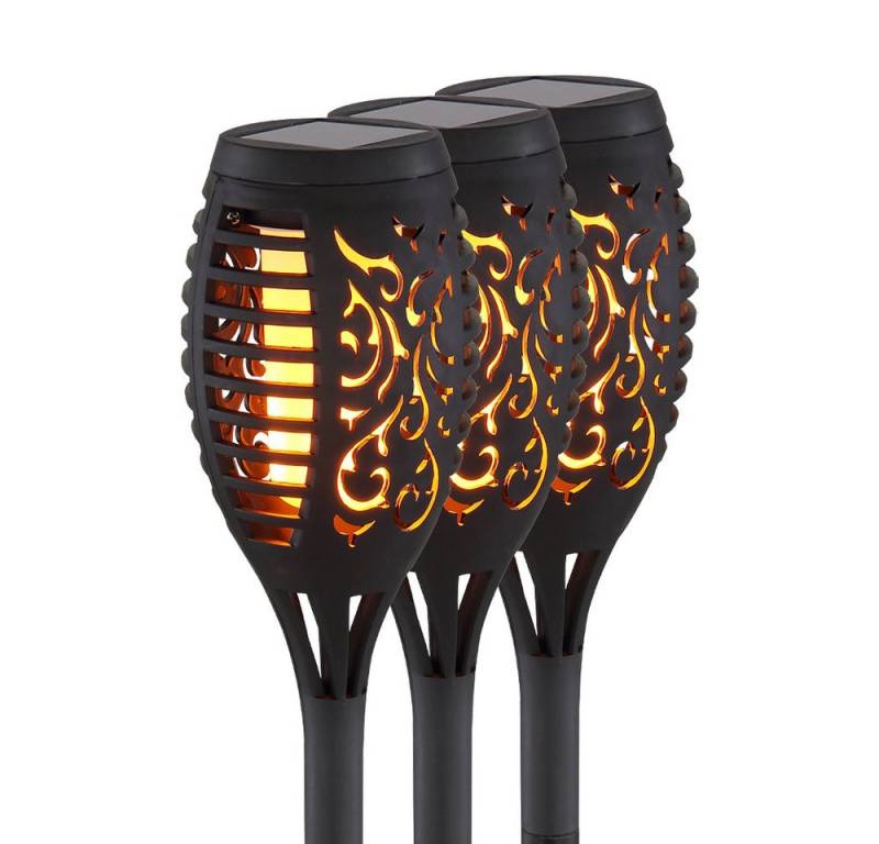 GLOBO LIGHTING LED Solarleuchte, LED-Leuchtmittel fest verbaut, Warmweiß, Steckleuchte Solarleuchte Außenlampe LED Feuereffekt schwarz 3er Set GLOBO LIGHTING LED Solarleuchte, LED-Leuchtmittel fest verbaut, Warmweiß, Steckleuchte Solarleuchte Außenlampe LED Feuereffekt schwarz 3er Set von GLOBO LIGHTING