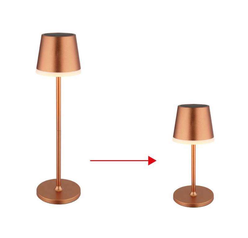 GLOBO LIGHTING LED Solarleuchte, LED-Leuchtmittel fest verbaut, Warmweiß, Solarlampe Tischleuchte Außenlampe LED Gartenlampe Balkonlampe von GLOBO LIGHTING