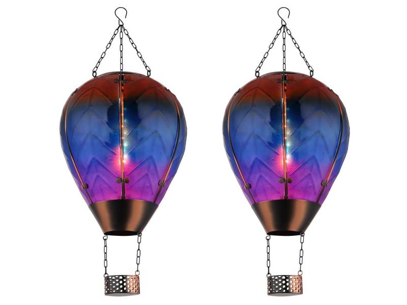 GLOBO LIGHTING LED Solarleuchte, mit Flammeneffekt, LED fest integriert, warmweiß, 2er Set ausgefallene Solar-ballon Laterne-n aus buntem Glas, H: 58cm GLOBO LIGHTING LED Solarleuchte, mit Flammeneffekt, LED fest integriert, warmweiß, 2er Set ausgefallene Solar-ballon Laterne-n aus buntem Glas, H: 58cm von GLOBO LIGHTING