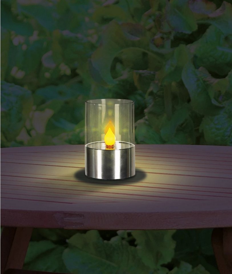 GLOBO LIGHTING LED Solarleuchte Solarleuchte Garten Tischlampe Kerze Solarlampe Außen Leuchte Solar von GLOBO LIGHTING