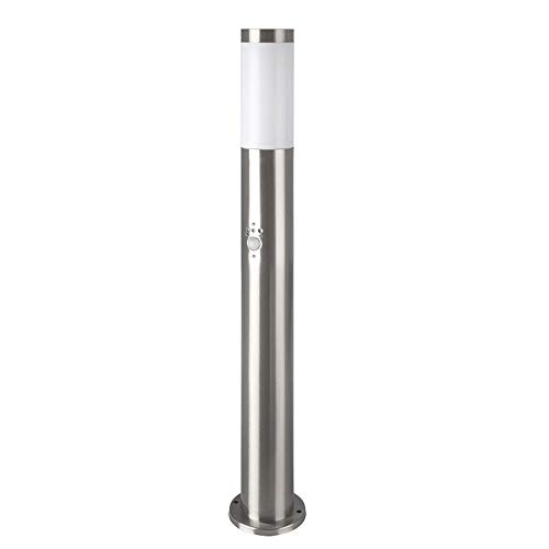 GLOBO LIGHTING LED Steh Lampe Bewegungsmelder Garten Terrassen Beleuchtung Edelstahl Außen Leuchte silber von GLOBO