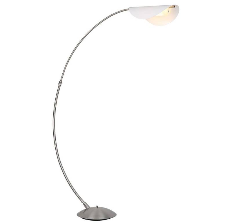 GLOBO LIGHTING LED Stehlampe, LED-Leuchtmittel fest verbaut, Warmweiß, Bogenleuchte Stehlampe Standleuchte LED dimmbar nickel matt opal von GLOBO LIGHTING