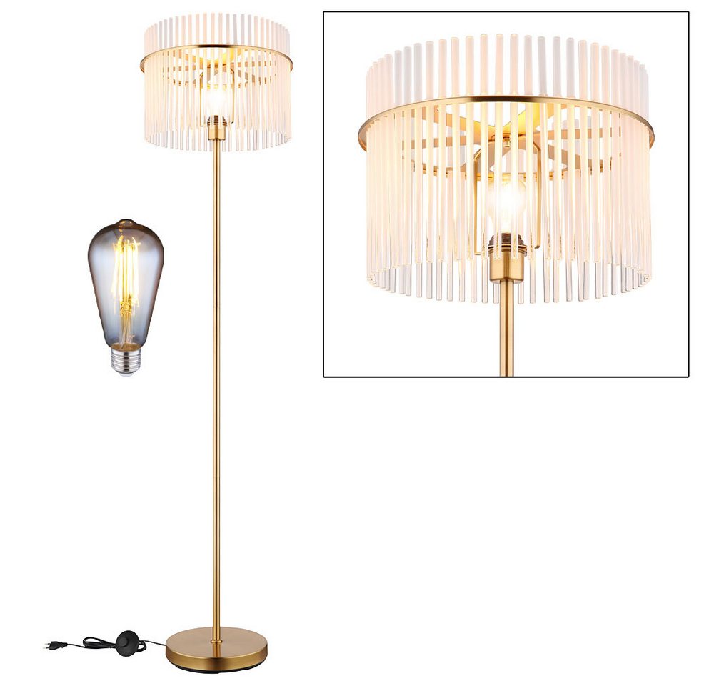 GLOBO LIGHTING LED Stehlampe, Leuchtmittel inklusive, Warmweiß, Stehleuchte Standlampe Glasstäbe gold klar opal LED Wohnzimmerleuchte GLOBO LIGHTING LED Stehlampe, Leuchtmittel inklusive, Warmweiß, Stehleuchte Standlampe Glasstäbe gold klar opal LED Wohnzimmerleuchte von GLOBO LIGHTING