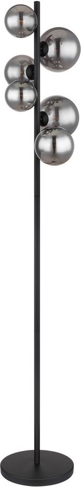 GLOBO LIGHTING LED Stehlampe RIHA, Leuchtmittel wechselbar, Warmweiß, Stehleuchte, Glas, Design Leuchte, Wohnzimmer von GLOBO LIGHTING