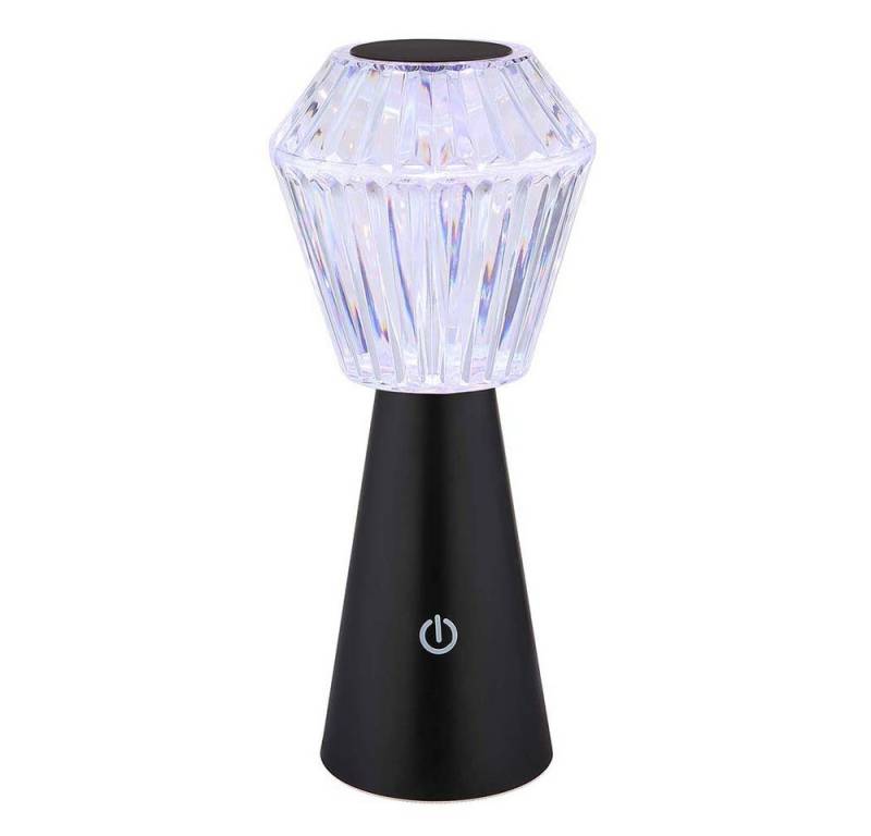 GLOBO LIGHTING LED Tischleuchte, Farbwechsel, Tischleuchte RGB Farbwechsel Touch Beistelllampe Akku USB schwarz von GLOBO LIGHTING