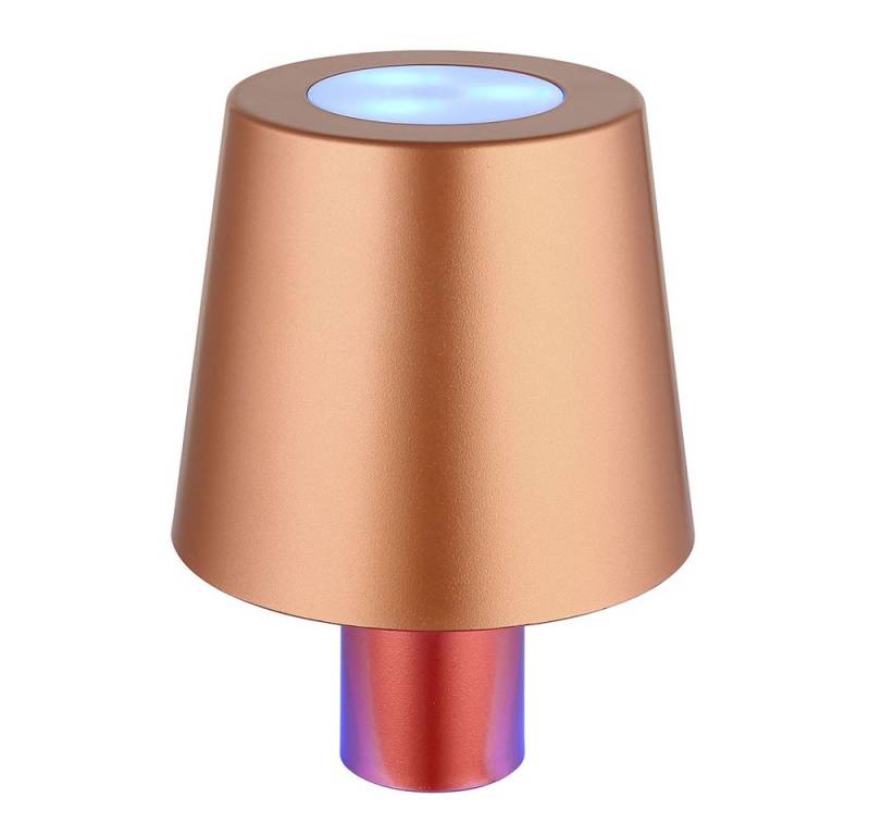 GLOBO LIGHTING LED Tischleuchte, LED-Leuchtmittel fest verbaut, Tageslichtweiß, Tischleuchte Tischlampe Flaschenlampe Akku Touch gold RGB LED H 14 cm von GLOBO LIGHTING