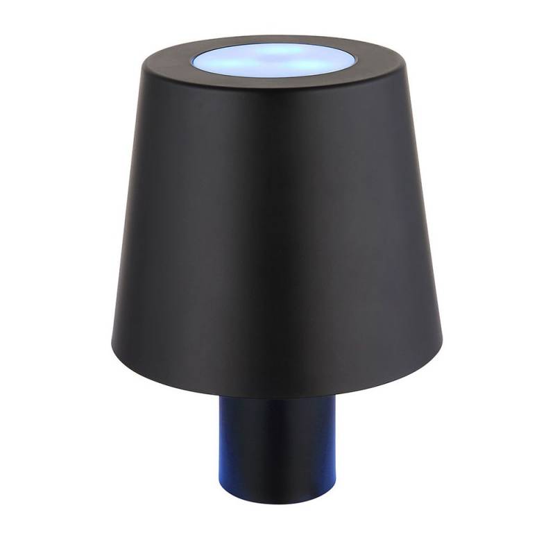 GLOBO LIGHTING LED Tischleuchte, LED-Leuchtmittel fest verbaut, Tageslichtweiß, Tischleuchte Tischlampe Flaschenlampe Akku Touch schwarz RGB LED 14 cm von GLOBO LIGHTING