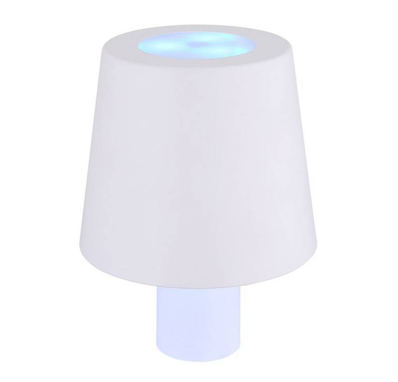 GLOBO LIGHTING LED Tischleuchte, LED-Leuchtmittel fest verbaut, Tageslichtweiß, Tischleuchte Tischlampe Flaschenlampe Akku Touch weiß RGB LED H 14 cm von GLOBO LIGHTING