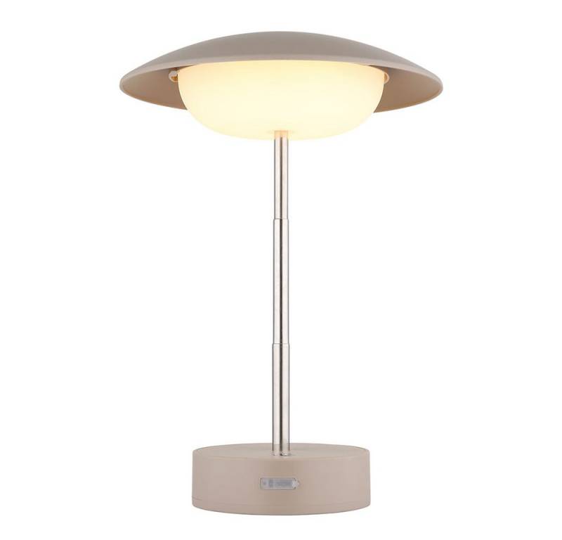 GLOBO LIGHTING LED Tischleuchte, LED-Leuchtmittel fest verbaut, Warmweiß, Tischleuchte Beistelllampe LED Akku braun Touchdimmer Höhenverstellbar von GLOBO LIGHTING