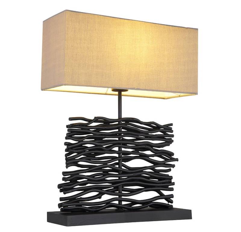 GLOBO LIGHTING LED Tischleuchte, Leuchtmittel inklusive, Warmweiß, Tischlampe Nachttischlampe Tischleuchte Textil Holz schwarz LED H 50cm GLOBO LIGHTING LED Tischleuchte, Leuchtmittel inklusive, Warmweiß, Tischlampe Nachttischlampe Tischleuchte Textil Holz schwarz LED H 50cm von GLOBO LIGHTING