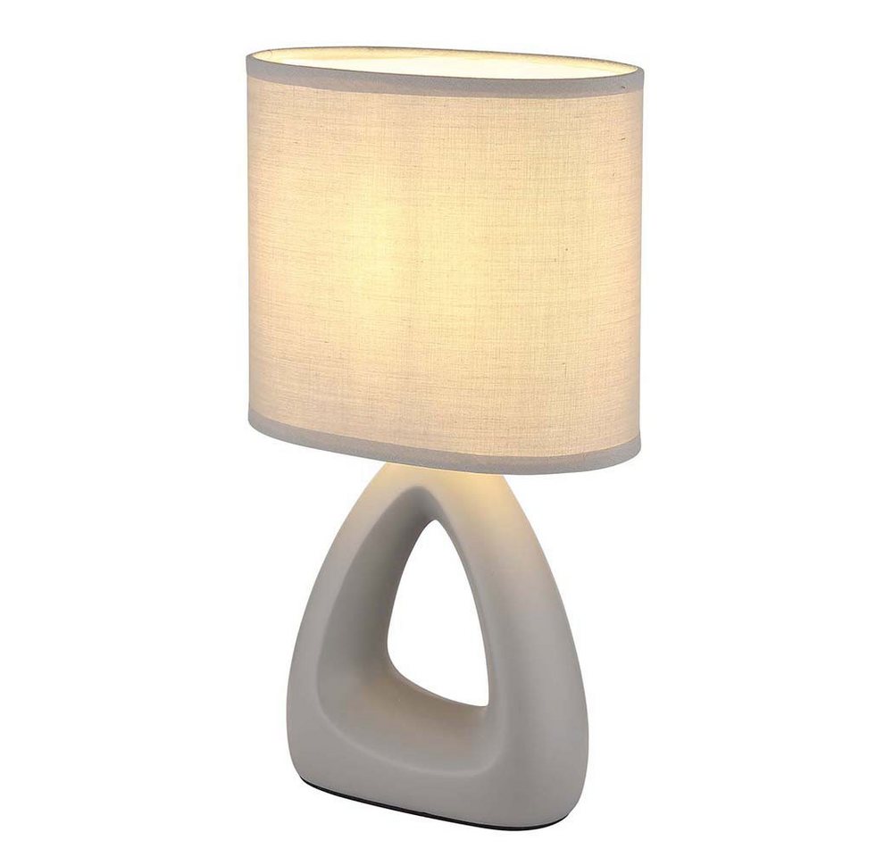 GLOBO LIGHTING LED Tischleuchte, Leuchtmittel inklusive, Warmweiß, Tischlampe Tischleuchte Nachttischlampe Textil Keramik grau LED H 30cm GLOBO LIGHTING LED Tischleuchte, Leuchtmittel inklusive, Warmweiß, Tischlampe Tischleuchte Nachttischlampe Textil Keramik grau LED H 30cm von GLOBO LIGHTING