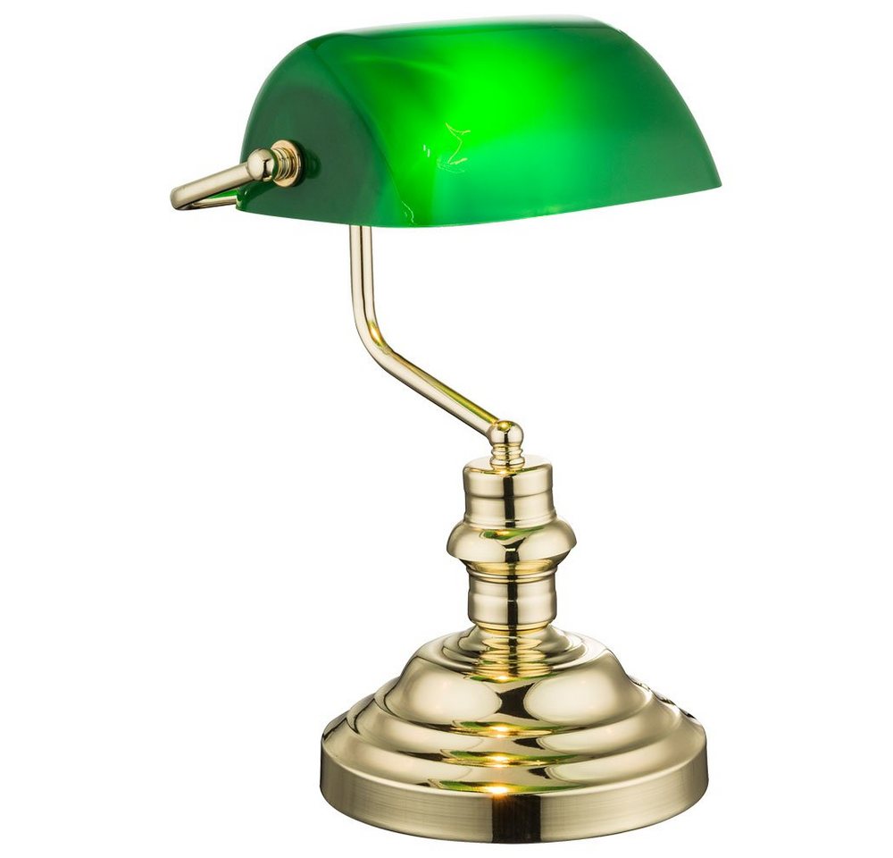 GLOBO LIGHTING LED Tischleuchte, Leuchtmittel nicht inklusive, Tischleuchte Bankerlampe Messing Schreibtischleuchte GLOBO LIGHTING LED Tischleuchte, Leuchtmittel nicht inklusive, Tischleuchte Bankerlampe Messing Schreibtischleuchte von GLOBO LIGHTING