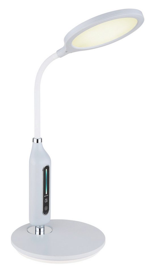 GLOBO LIGHTING LED Tischleuchte FRUGGY, Dimmfunktion, Memoryfunktion, mehrere Helligkeitsstufen, LED fest integriert, Tischlampe/Arbeitszimmer/Bürotischleuchte/Flexo/Touch Ein/Aus von GLOBO LIGHTING