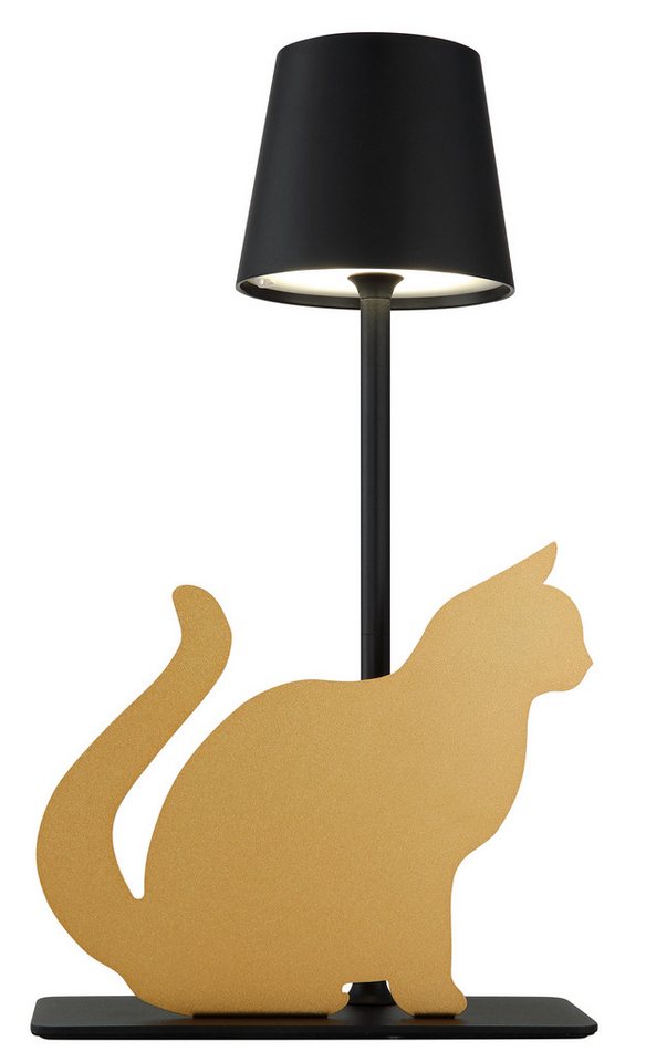 GLOBO LIGHTING LED Tischleuchte FURRI, Dimmer, Memoryfunktion, LED fest integriert, warmweiß - kaltweiß, Tischlampe schwarz gold Tiere Katze GLOBO LIGHTING LED Tischleuchte FURRI, Dimmer, Memoryfunktion, LED fest integriert, warmweiß - kaltweiß, Tischlampe schwarz gold Tiere Katze von GLOBO LIGHTING