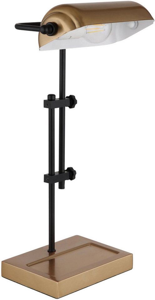 GLOBO LIGHTING LED Tischleuchte MARID, ohne Leuchtmittel, moderne Bankerleuchte von GLOBO LIGHTING