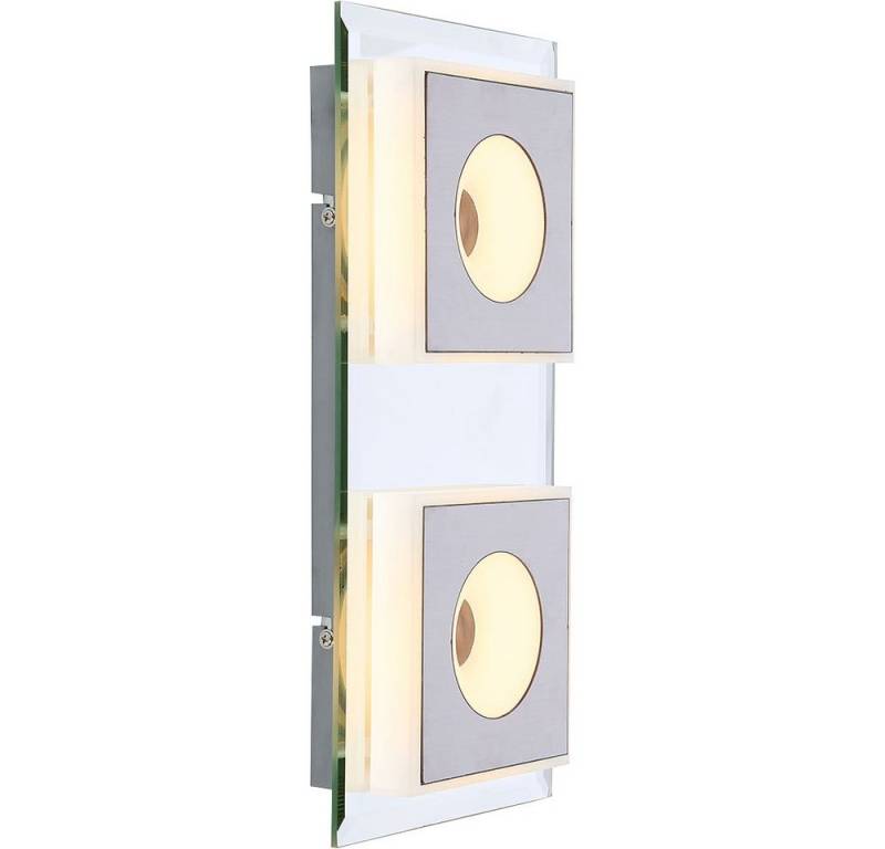 GLOBO LIGHTING LED Wandleuchte, LED-Leuchtmittel fest verbaut, Warmweiß, LED Design Wand Lampe Wohn Arbeits Zimmer Beleuchtung Spiegel Leuchte von GLOBO LIGHTING