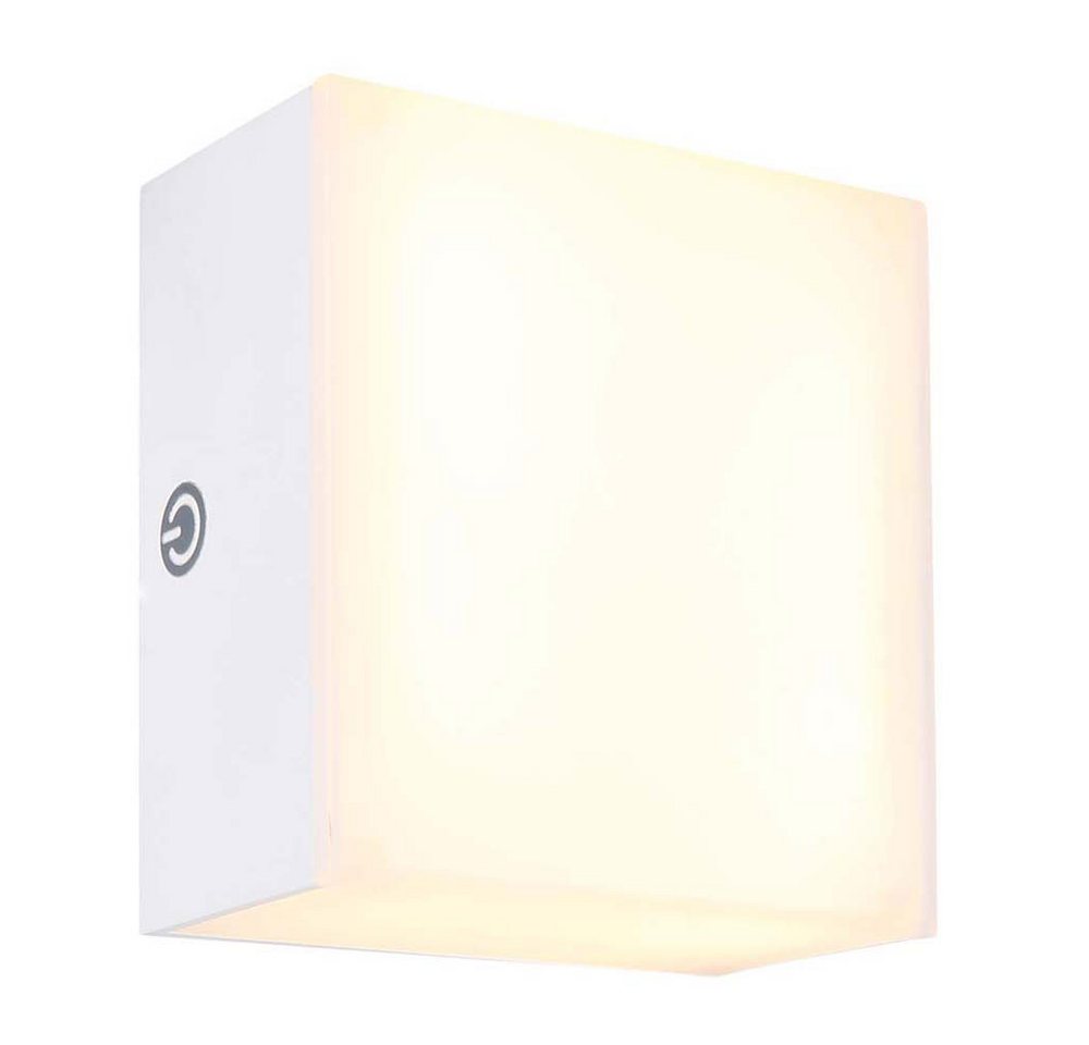 GLOBO LIGHTING LED Wandleuchte, LED-Leuchtmittel fest verbaut, Warmweiß, Wandlampe Wandleuchte Flurleuchte LED Touchdimmer weiß USB-Kabel B 10 von GLOBO LIGHTING