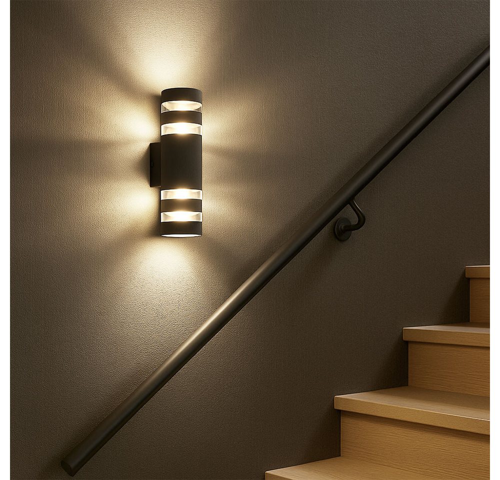 GLOBO LIGHTING LED Wandleuchte, Leuchtmittel inklusive, Wandlampe Wandleuchte Flurlampe Up Down Wandfluter anthrazit LED 22 cm GLOBO LIGHTING LED Wandleuchte, Leuchtmittel inklusive, Wandlampe Wandleuchte Flurlampe Up Down Wandfluter anthrazit LED 22 cm von GLOBO LIGHTING