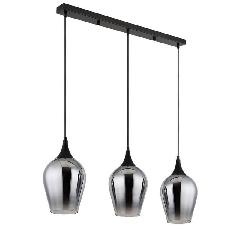 GLOBO LIGHTING Pendelleuchte, Deckenleuchte Pendellampe Hängeleuchte Esszimmerlampe Rauchfarbe Glas von GLOBO LIGHTING