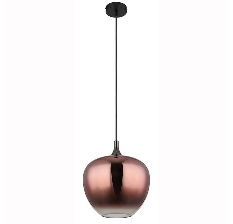 GLOBO LIGHTING Pendelleuchte, Leuchtmittel nicht inklusive, Esszimmerleuchte Hängelampe Pendelleuchte Glas kupfer schwarz matt von GLOBO LIGHTING