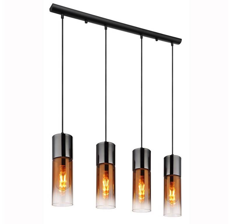 GLOBO LIGHTING Pendelleuchte, Leuchtmittel nicht inklusive, Hängeleuchte Pendellampe Esszimmerleuchte Küchenlampe 4 flammig Glas H von GLOBO LIGHTING
