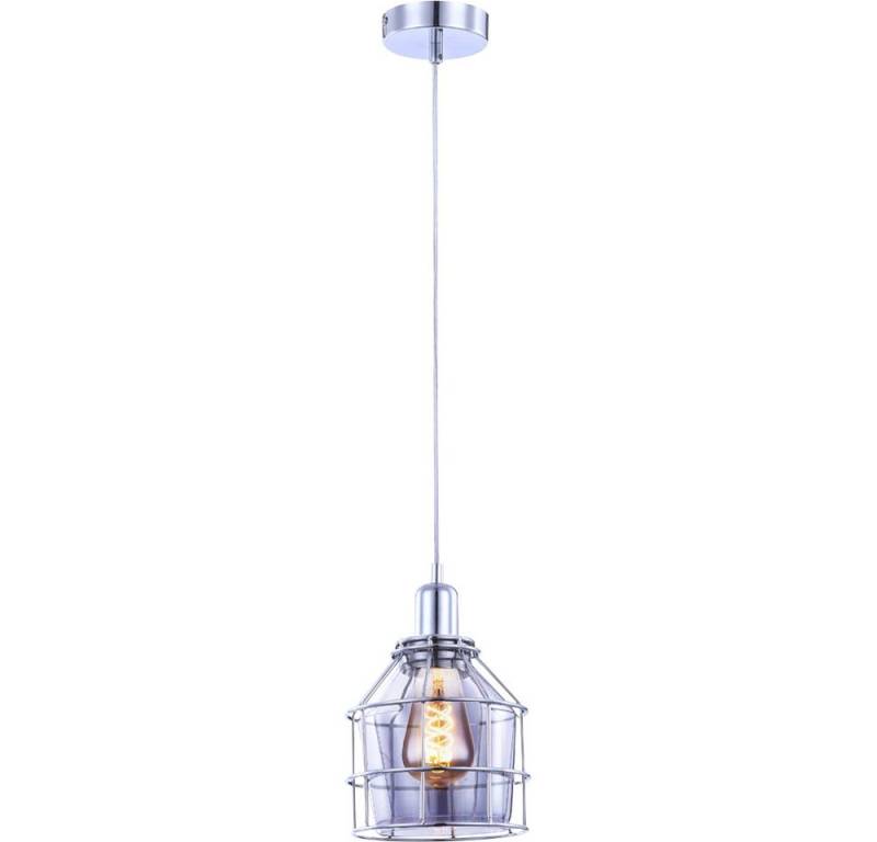 GLOBO LIGHTING Hängeleuchte, Leuchtmittel nicht inklusive, Hängelampe Chrom Glas Hängelampe Metallgeflecht Lampen von GLOBO LIGHTING
