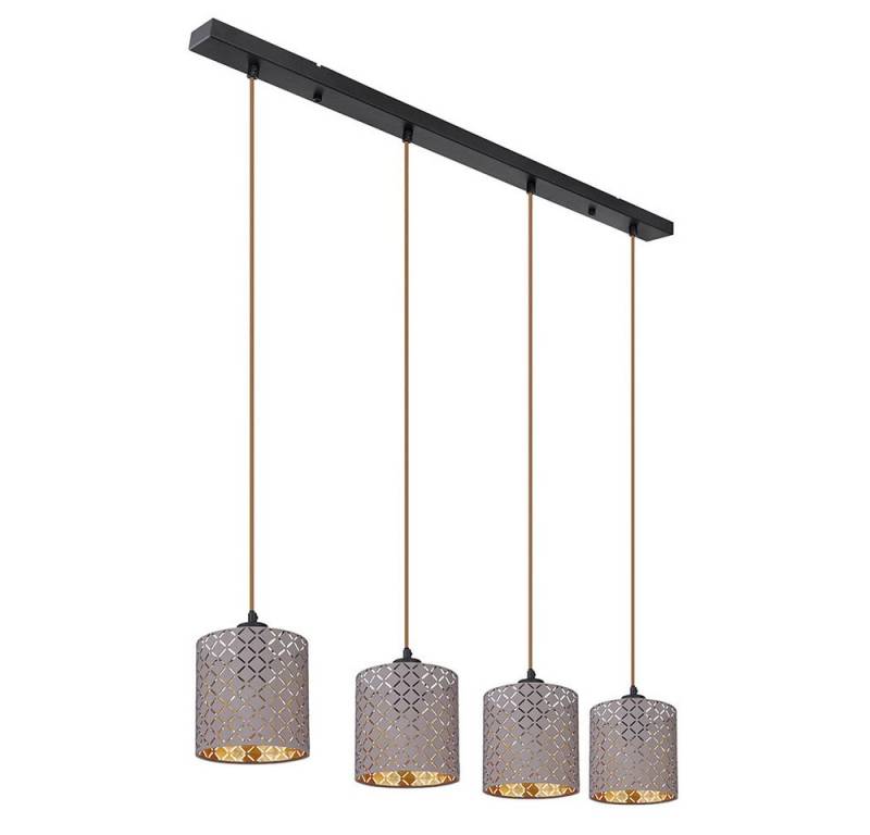 GLOBO LIGHTING Pendelleuchte, Leuchtmittel nicht inklusive, Hängelampe Pendelleuchte Esstischlampe 4 flammig Textil grau H 150 cm GLOBO LIGHTING Pendelleuchte, Leuchtmittel nicht inklusive, Hängelampe Pendelleuchte Esstischlampe 4 flammig Textil grau H 150 cm von GLOBO LIGHTING